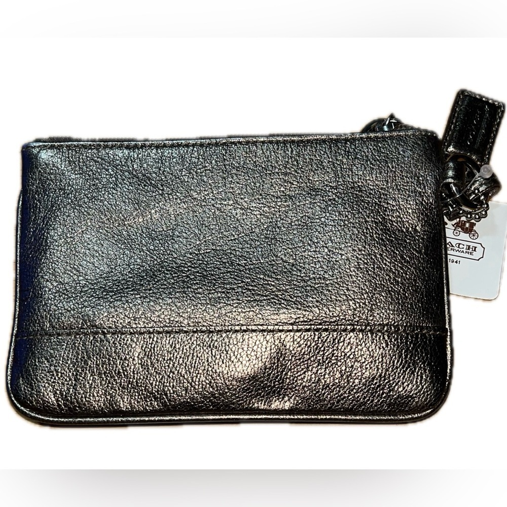 COACH Metallic Leather Small Wristlet NWT - Picture 3 of 13